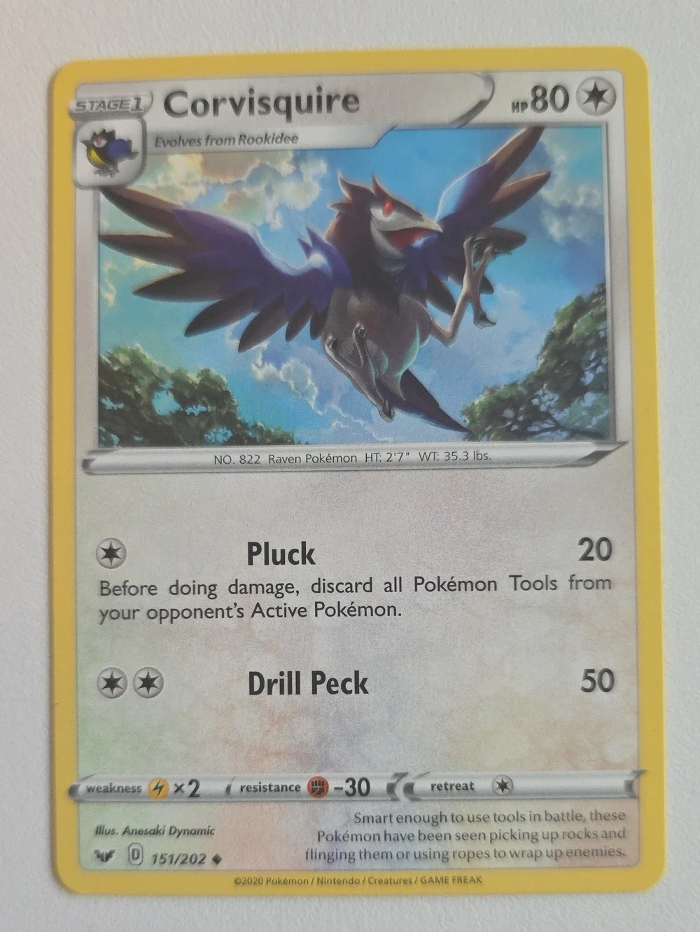 Pokemon Rookidee, Corvisquire, Corviknight Trading Cards